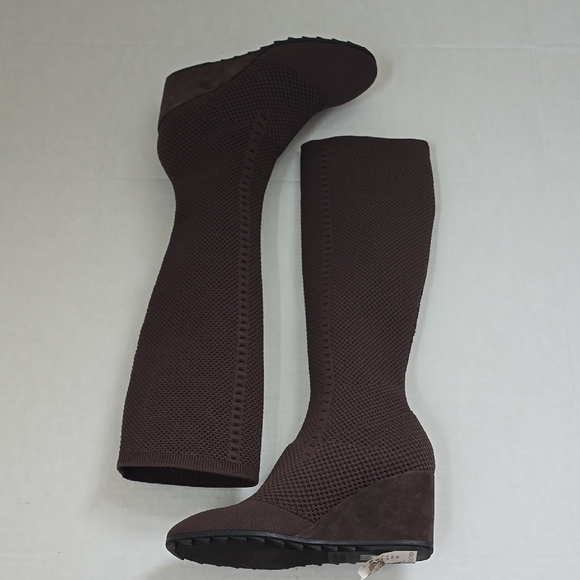 Eileen Fisher Kasana Knit Brown Boots sz 7 - Picture 10 of 15